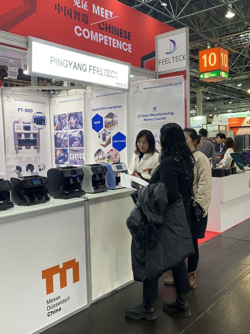 FEELTECK currency equipment exhibition booth display